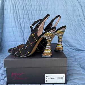 Betsy Johnson Stunning shoe- Bling bling- Worn 1x. Size 8